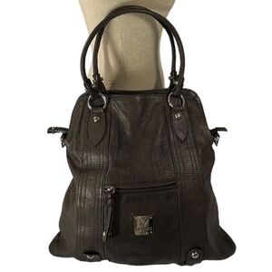 Genuine I MEDICI brown plum leather shoulder bag